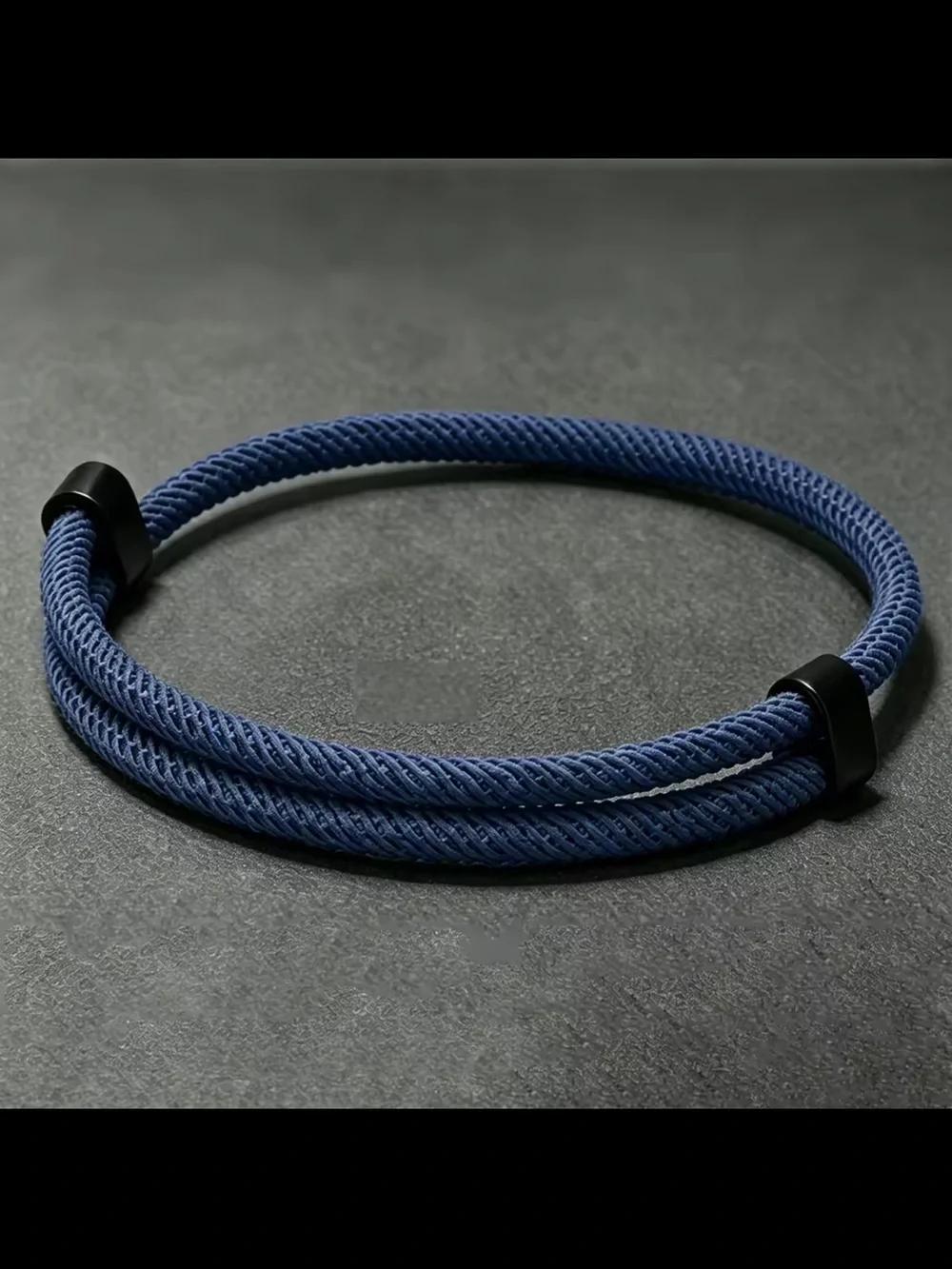 Men's Blue Braided Cord Bracelet - Minimalist Accessory